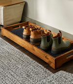 Rustic Wooden Boot Tray - US 0729