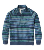 Men's Quilted Sweatshirt, Mockneck, Stripe - US 2443