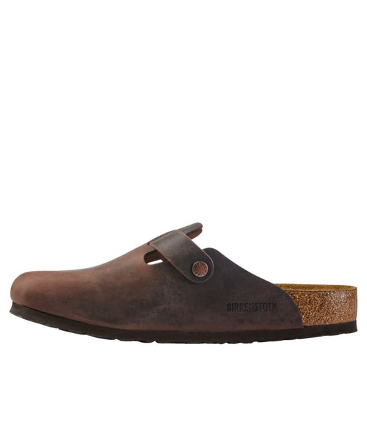 Men's Birkenstock Soft Footbed Boston Clogs, Leather - US 5389