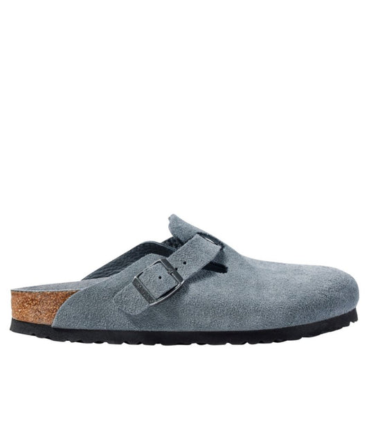 Women's Birkenstock Boston Clogs, Suede Soft Footbed - US 3049