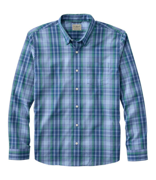 Men's Comfort Stretch Performance® Shirt, Long-Sleeve, Slightly Fitted Untucked Fit, Plaid - US 4338