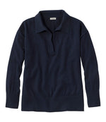 Women's Cotton/Cashmere Sweater, Polo - US 2137