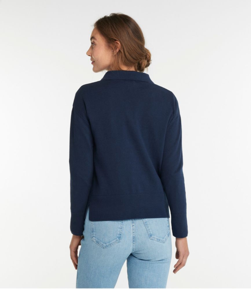 Women's Cotton/Cashmere Sweater, Polo - US 2137