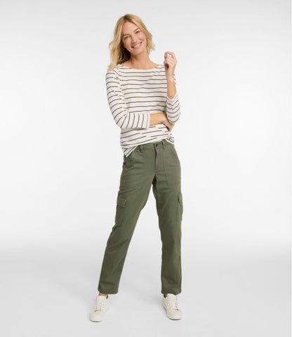 Women's Comfort Stretch Pants, Mid-Rise Straight-Leg Cargo - US 1295