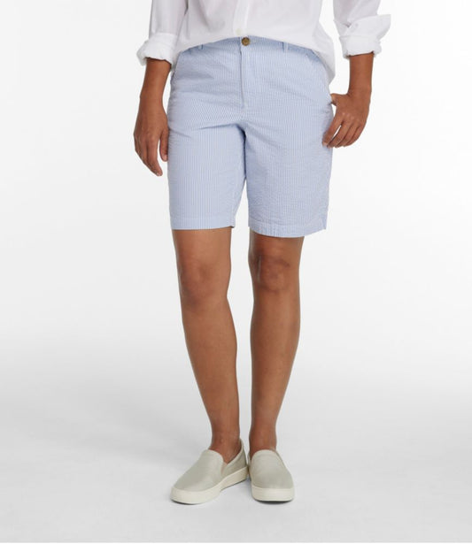 Women's Comfort Stretch Shorts, Seersucker Bermudas 9" - US 3661