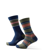 Men's Everyday Chino Socks, Stripe 2-Pack - US 1154