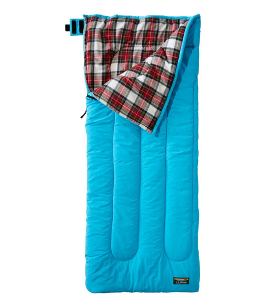 Kids' L.L.Bean Flannel Lined Camp Sleeping Bag, 40° - US 0458