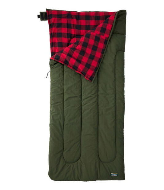 Adults' L.L.Bean Flannel Lined Camp Sleeping Bag, 20° - US 2129