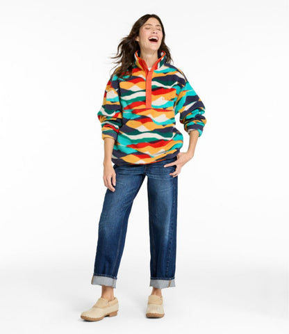 Adults' Bean's Classic Fleece Pullover, Print - US 9574