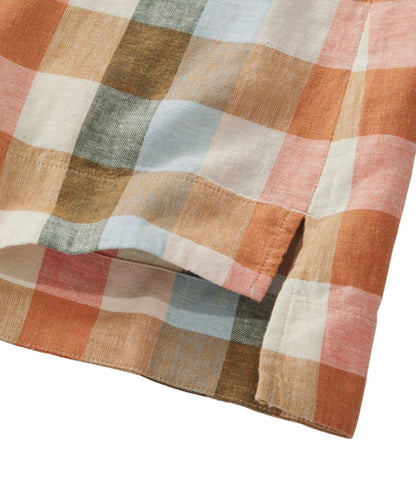 Women's Signature Linen-Blend Splitneck Shirt, Short-Sleeve - US 2169
