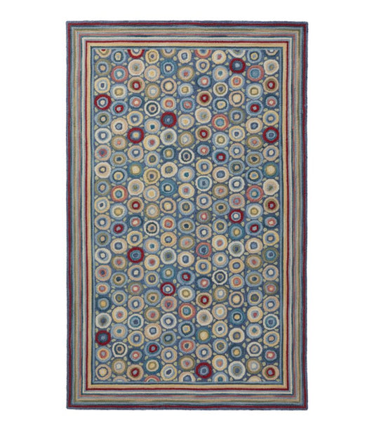 Bean's Wool Hooked Rug, Coins - US 6666