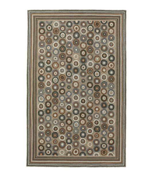 Bean's Wool Hooked Rug, Coins - US 0101