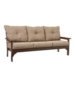 All-Weather Patio Sofa with Textured Cushions, Mahogany - US 0625