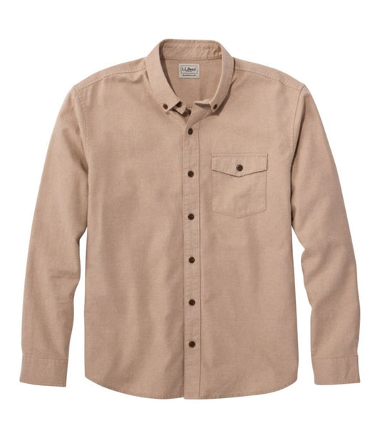 Men's Brushed Jaspé Twill Shirt, Traditional Untucked Fit - US 9399
