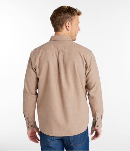 Men's Brushed Jaspé Twill Shirt, Traditional Untucked Fit - US 9399