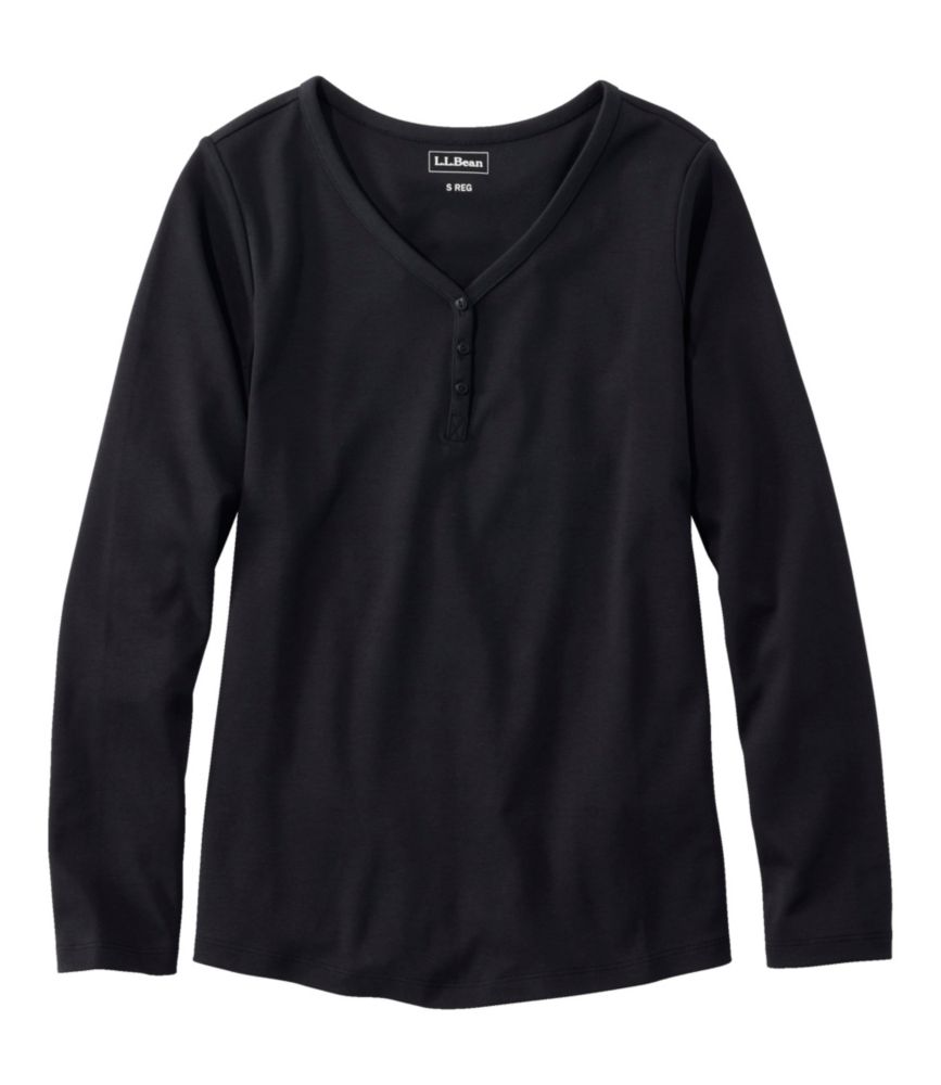 Women's L.L.Bean V-Neck Henley, Long-Sleeve - US 2844