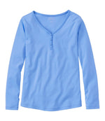 Women's L.L.Bean V-Neck Henley, Long-Sleeve - US 6514