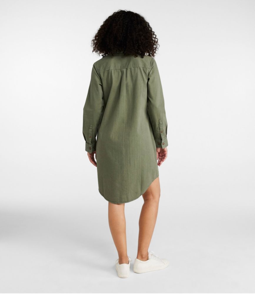 Women's L.L. Bean Heritage Washed Denim Shirt Dress, Garment-Dye - US 5415