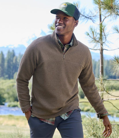 Men's Ridgeknit Pullover, Quarter-Zip - US 1985