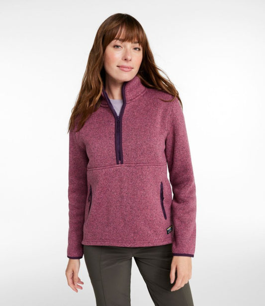 Women's L.L.Bean Sweater Fleece Half-Zip Pullover - US 4158