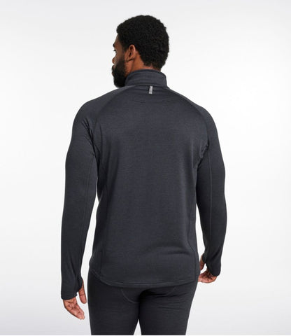 Men's L.L.Bean Midweight Base Layer Crew Top, 1/4 Zip - US 7752
