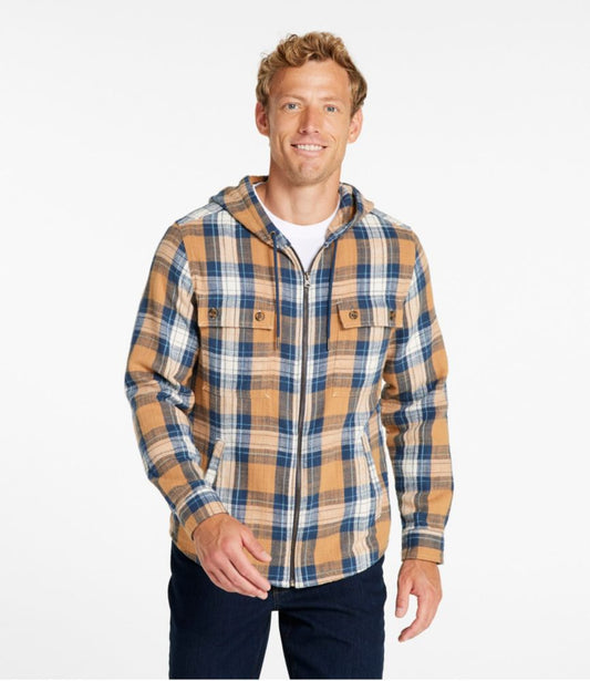 Men's 1912 Field Flannel Shirt, Hooded, Slightly Fitted Untucked Fit, Plaid - US 0456