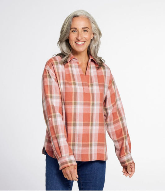 Women's Signature Relaxed Hemp-Blend Popover Shirt - US 6232
