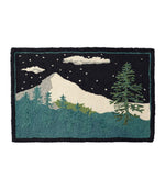 Wool Hooked Novelty Rug, Winter Woods - US 4635