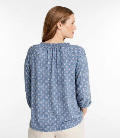 Women's Camden Hills Tee, Three-Quarter-Sleeve Print - US 8219