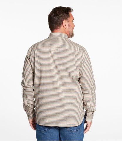 Men's Stonecoast Hemp Shirt, Long-Sleeve, Slightly Fitted Untucked Fit, Stripe - US 4287