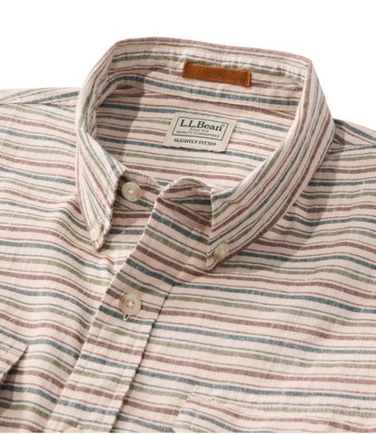 Men's Stonecoast Hemp Shirt, Long-Sleeve, Slightly Fitted Untucked Fit, Stripe - US 4287