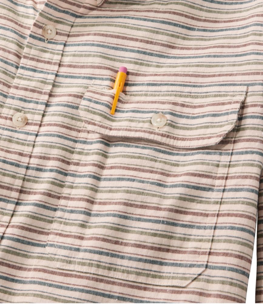 Men's Stonecoast Hemp Shirt, Long-Sleeve, Slightly Fitted Untucked Fit, Stripe - US 4287