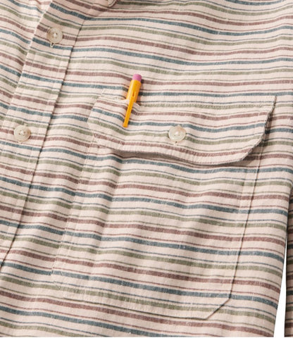 Men's Stonecoast Hemp Shirt, Long-Sleeve, Slightly Fitted Untucked Fit, Stripe - US 4287