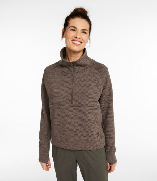 Women's Ridgeknit Half-Zip Pullover, Oversized - US 2537