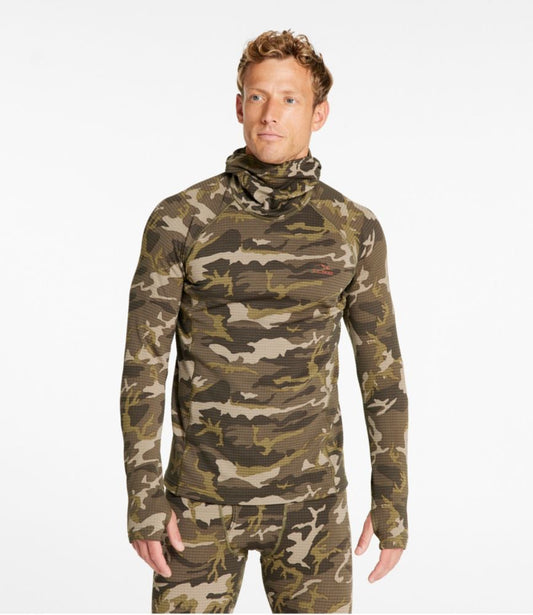 Men's L.L.Bean Heavyweight Base Layer Hoodie, Print - US 1898