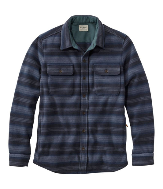 Men's Bean's Mariner Fleece Shirt, Print - US 3839