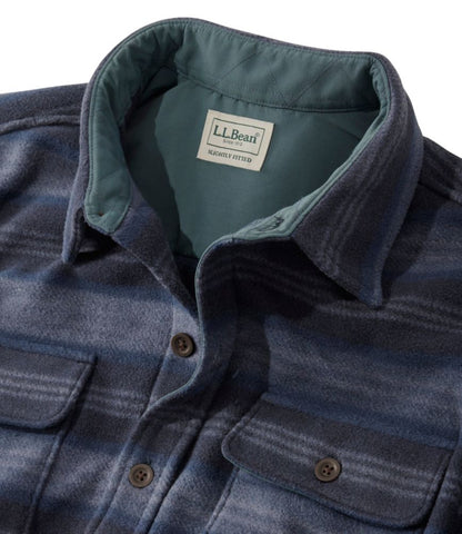 Men's Bean's Mariner Fleece Shirt, Print - US 3839