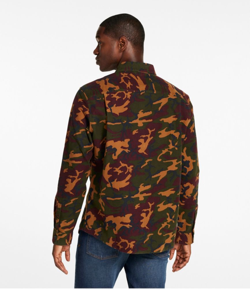 Men's Bean's Moleskin Shirt, Slightly Fitted Untucked Fit, Print - US 0671