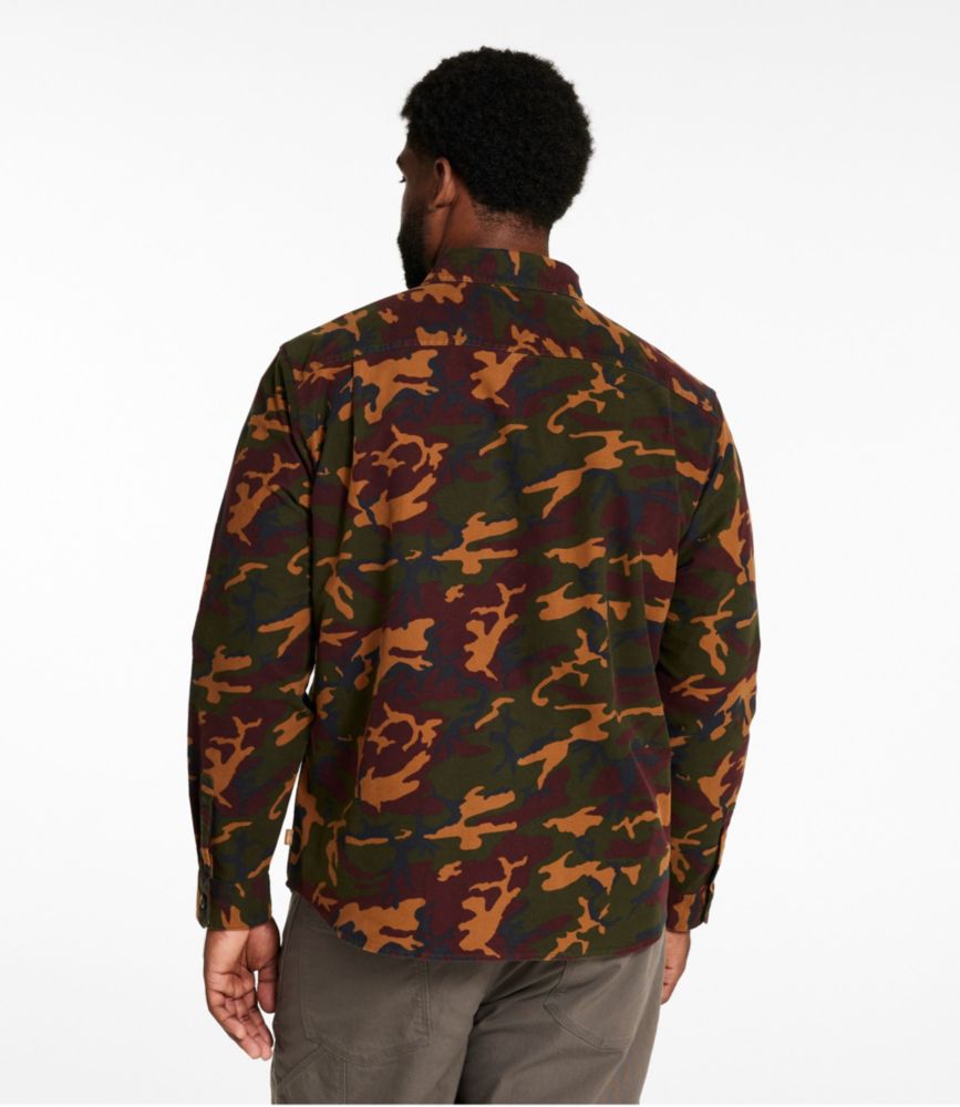 Men's Bean's Moleskin Shirt, Slightly Fitted Untucked Fit, Print - US 0671
