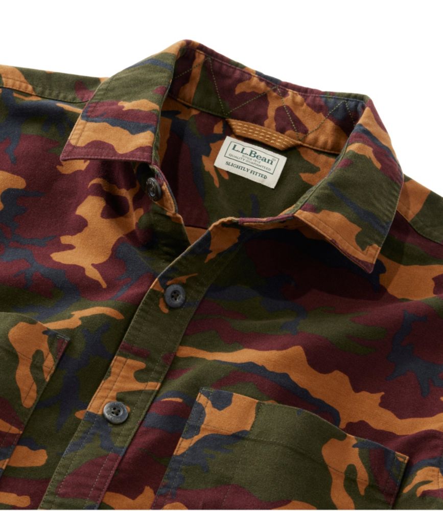 Men's Bean's Moleskin Shirt, Slightly Fitted Untucked Fit, Print - US 0671