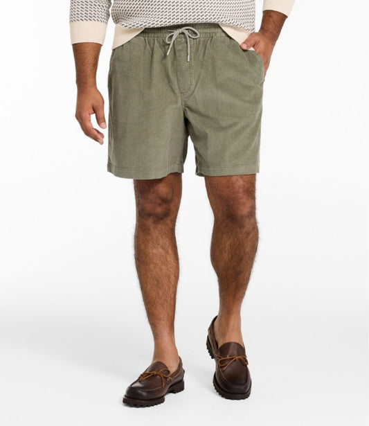 Men's Wide-Wale Cord Pull-On Shorts, 7" - US 2032