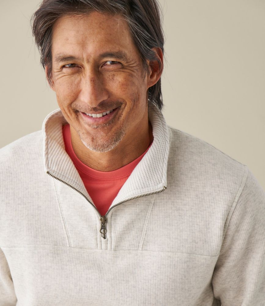 Men's All Seasons Textured Sweats, Quarter-Zip - US 4376