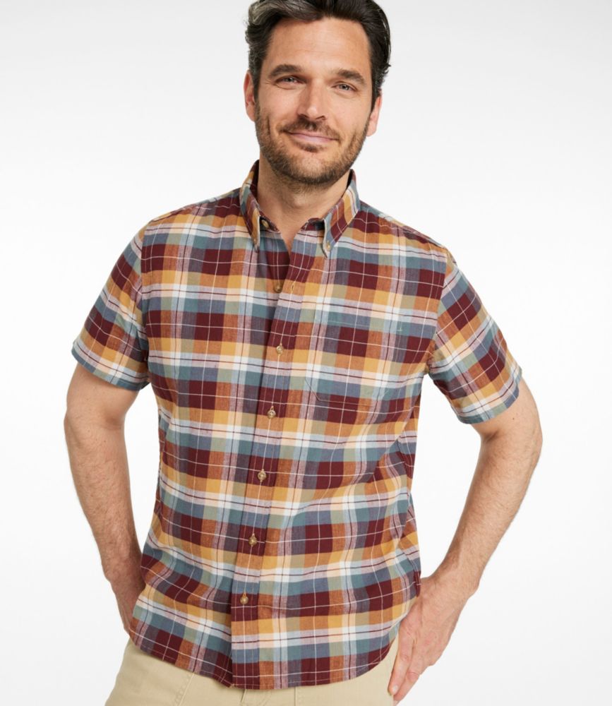 Men's Stonecoast Hemp Shirt, Short-Sleeve, Slightly Fitted Untucked Fit - US 7171