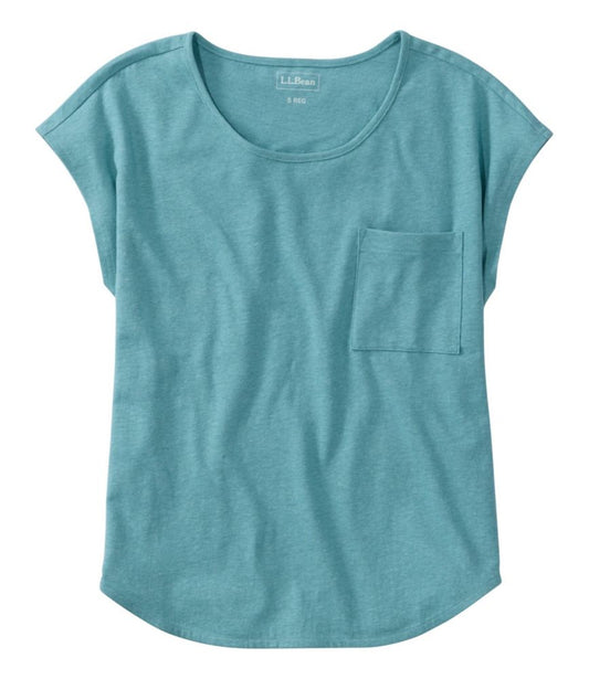 Women's Lakeside Linen/Cotton Tee, Short-Sleeve Scoopneck - US 3880