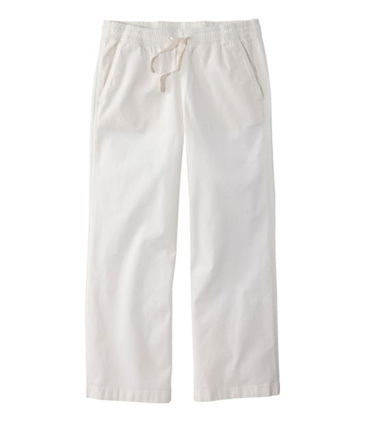 Women's Lakewashed Pull-on Chinos, Mid-Rise Wide-Leg Crop - US 6506