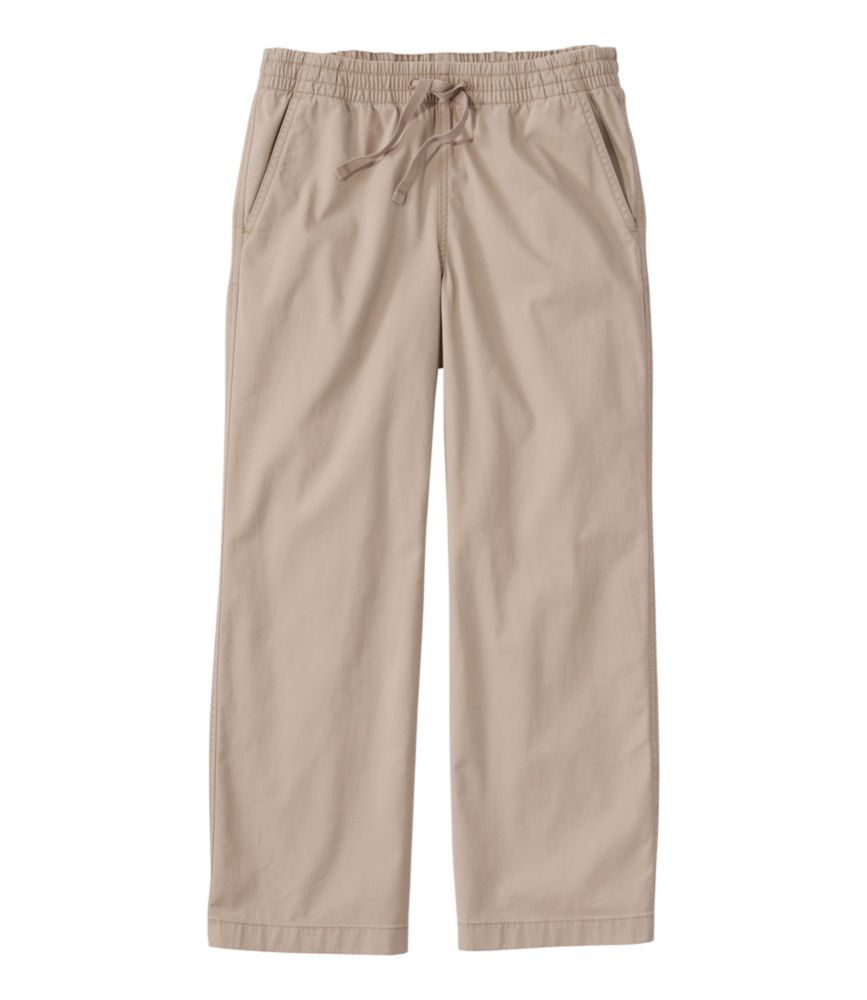Women's Lakewashed Pull-on Chinos, Mid-Rise Wide-Leg Crop - US 8001