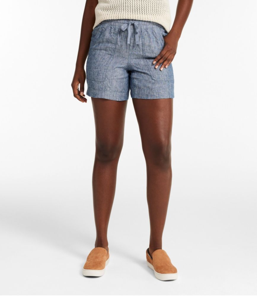 Women's Premium Washable Linen Shorts, Mid-Rise 6" - US 7671