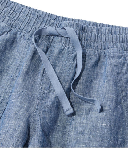 Women's Premium Washable Linen Shorts, Mid-Rise 6" - US 7671