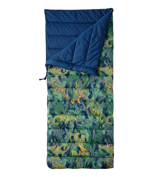 Kids' L.L.Bean Puffer Sleeping Bag, 40° Print - US 7921