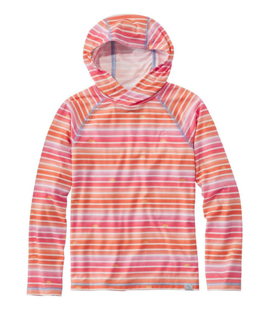 Kids' Everyday SunSmart® Hooded Tee, Long-Sleeve Stripe - US 8253